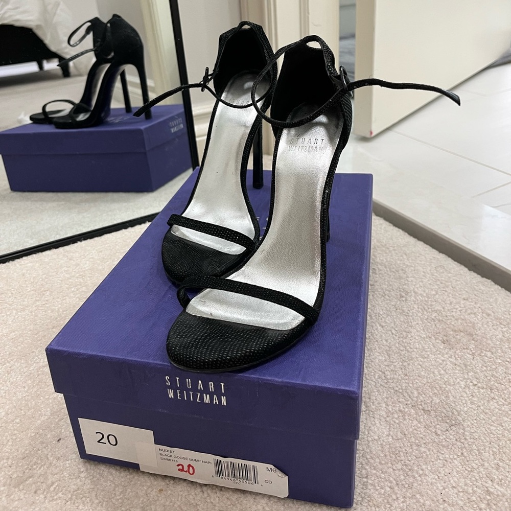 Sturary Weitzman Nudist black heels